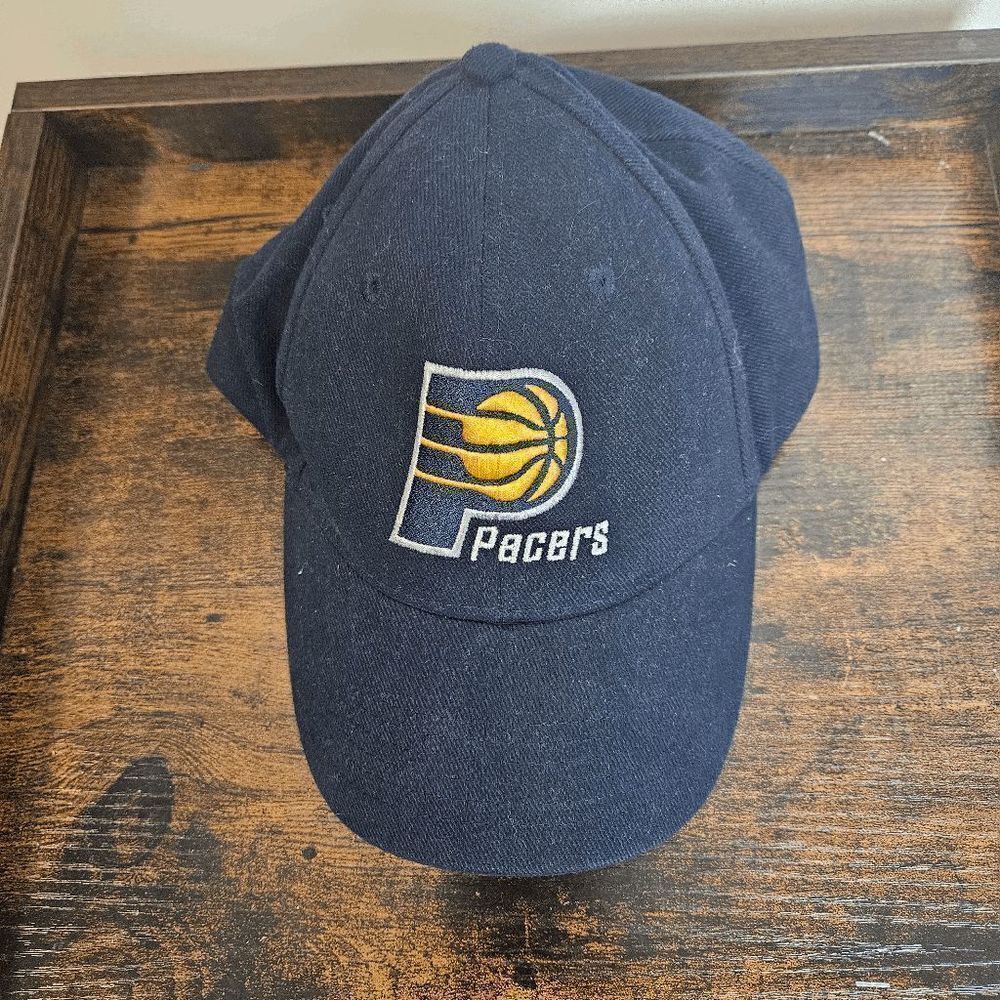 NBA Indiana Pacers Playoffs Plain Logo Snapback Hat Cap Men's Blue Adjustable Si
